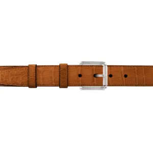 1 1/4" Dark Sand Classic Belt with Austin Casual Buckle in Polished Nickel