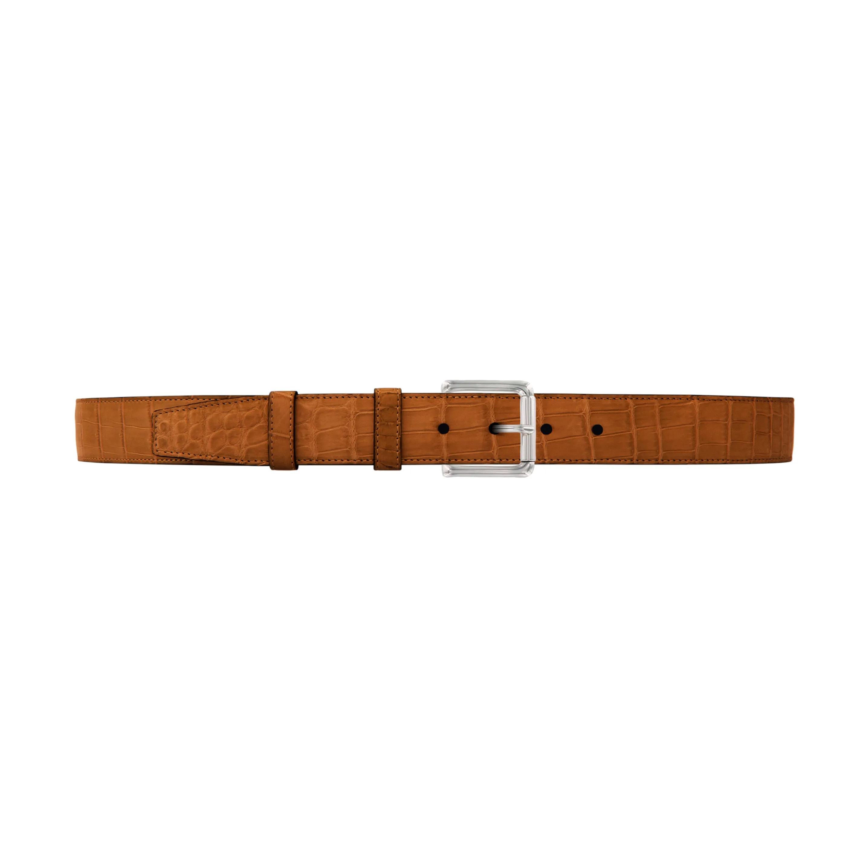 1 1/4" Dark Sand Classic Belt with Austin Casual Buckle in Polished Nickel