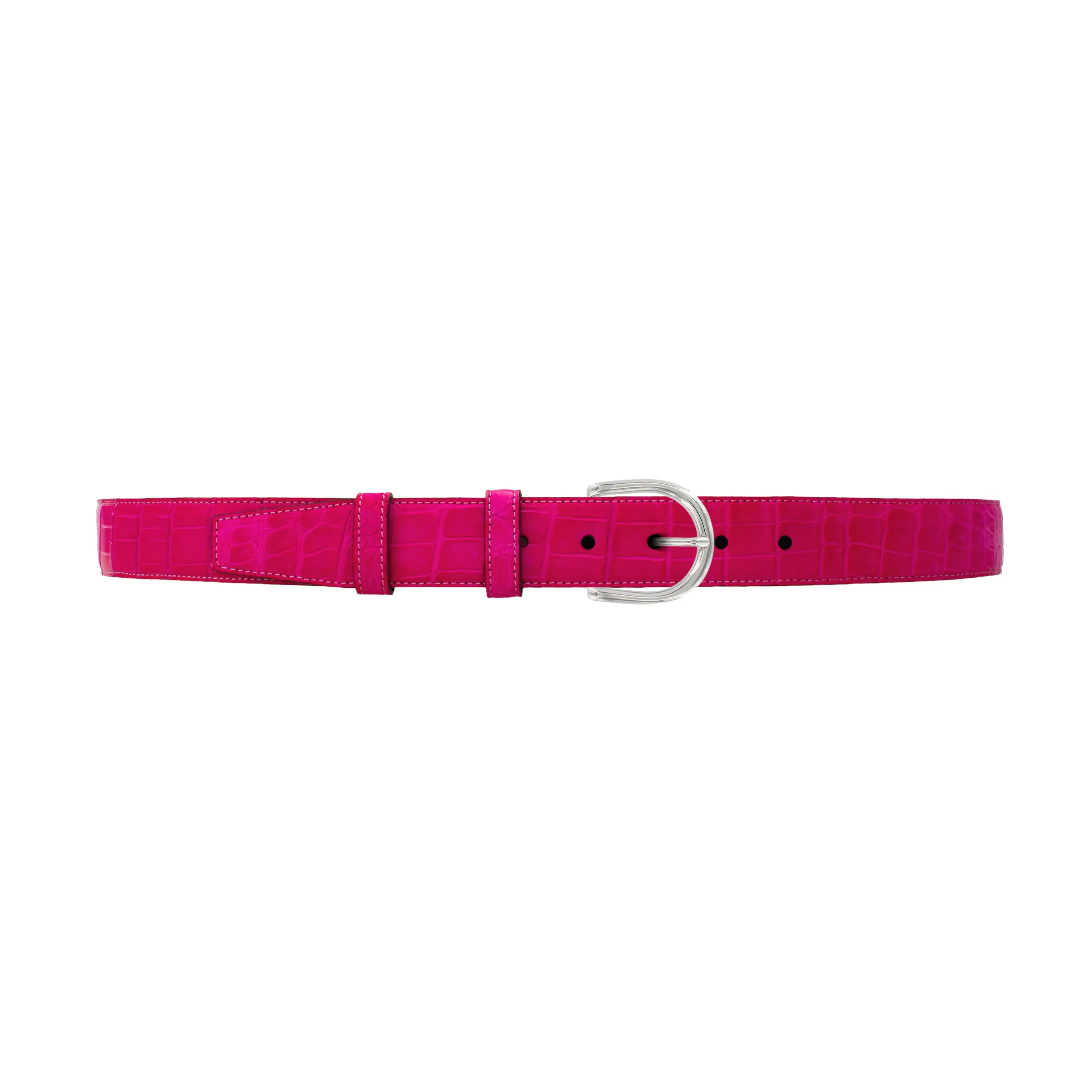 1 1/4" Fuchsia Seasonal Belt with Denver Casual Buckle in Polished Nickel