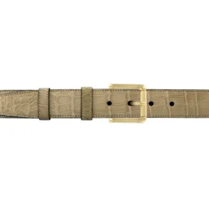 1 1/4" Sand Classic Belt with Austin Casual Buckle in Brass