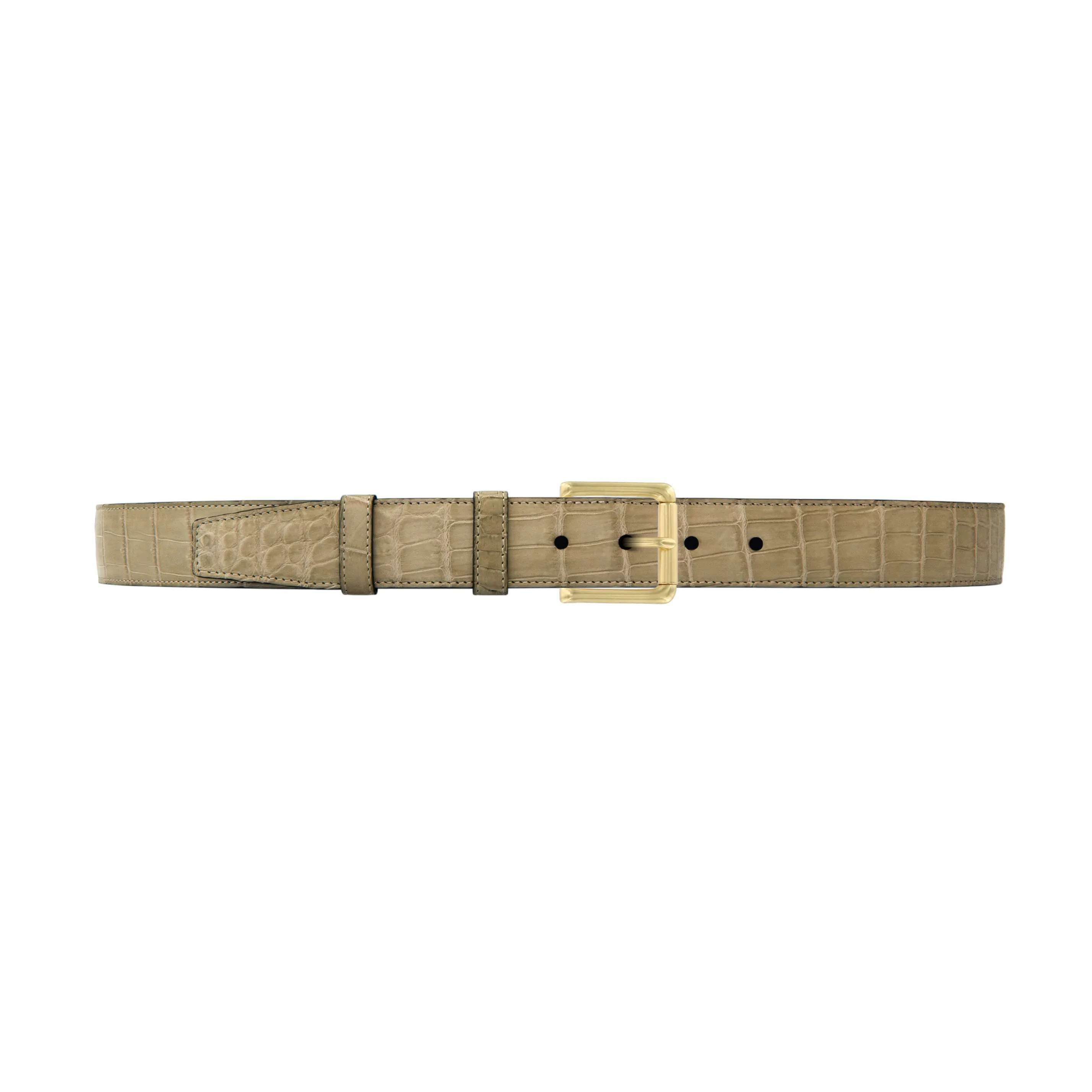 1 1/4" Sand Classic Belt with Austin Casual Buckle in Brass