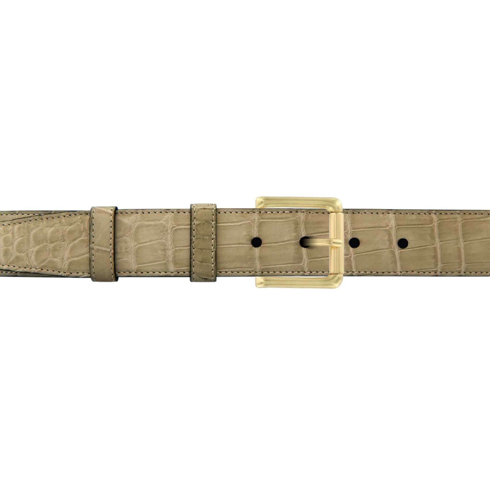 1 1/4" Sand Classic Belt with Austin Casual Buckle in Brass