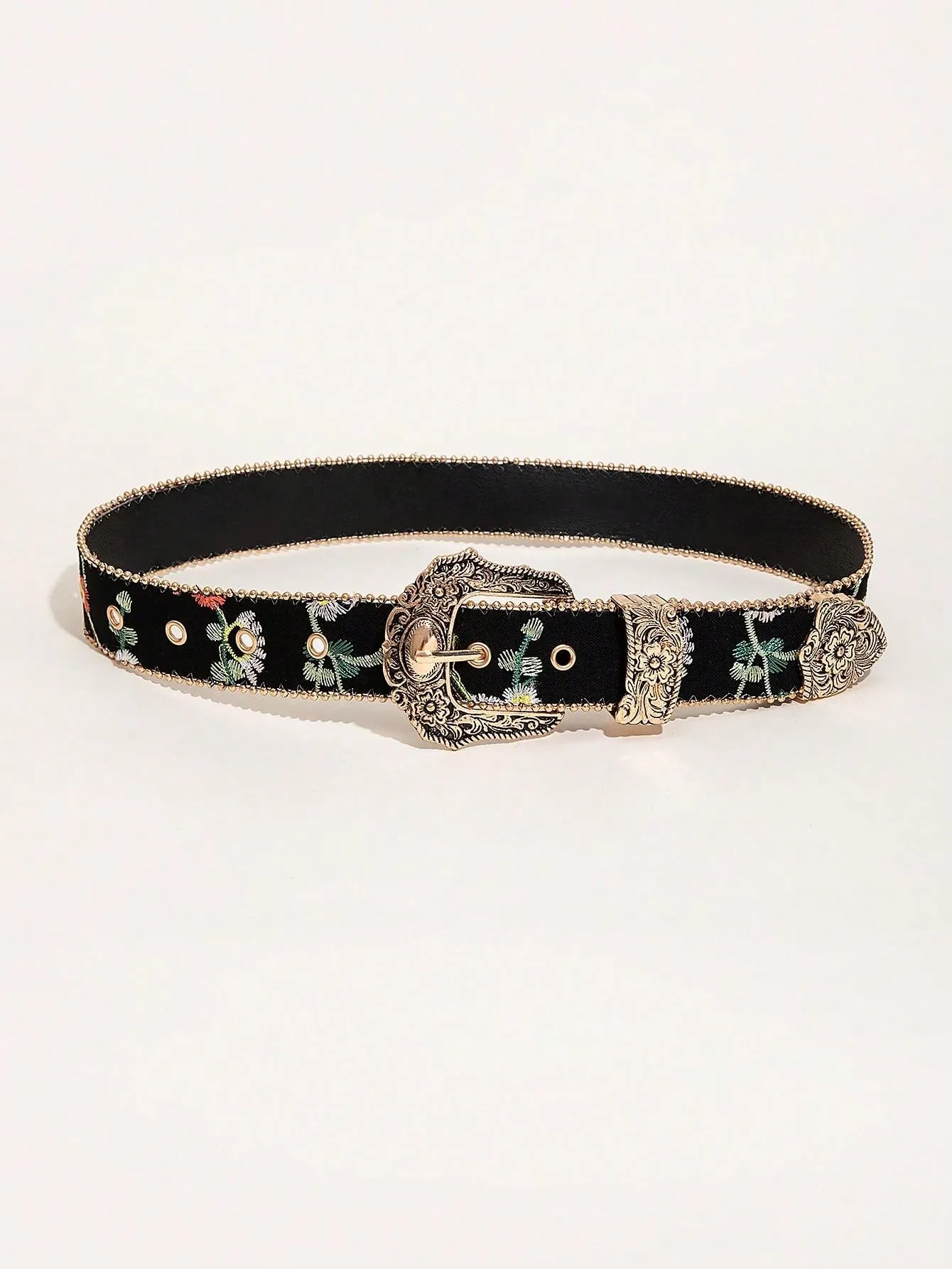 1pc Floral Pattern Buckle Belt