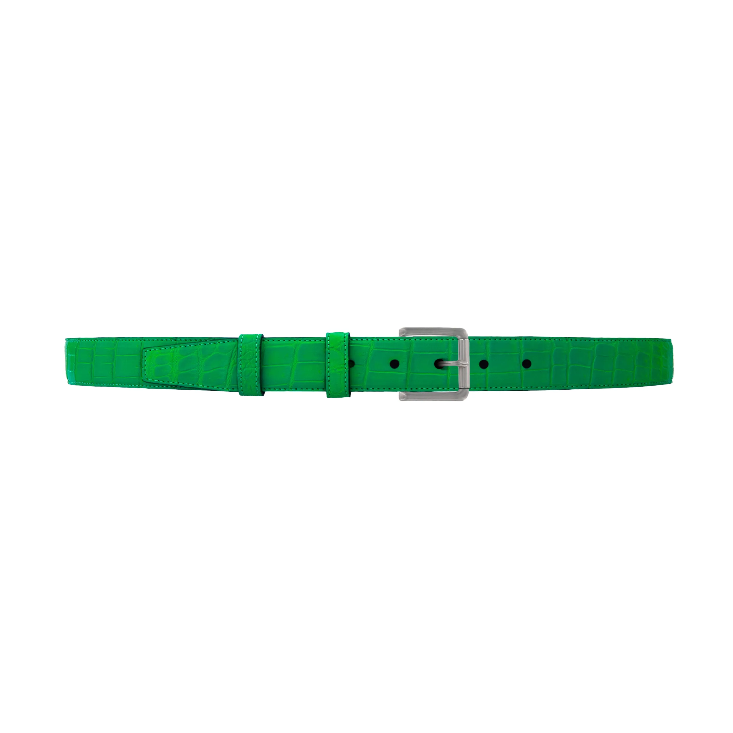 1" Fern Seasonal Belt with Austin Casual Buckle in Matt Nickel