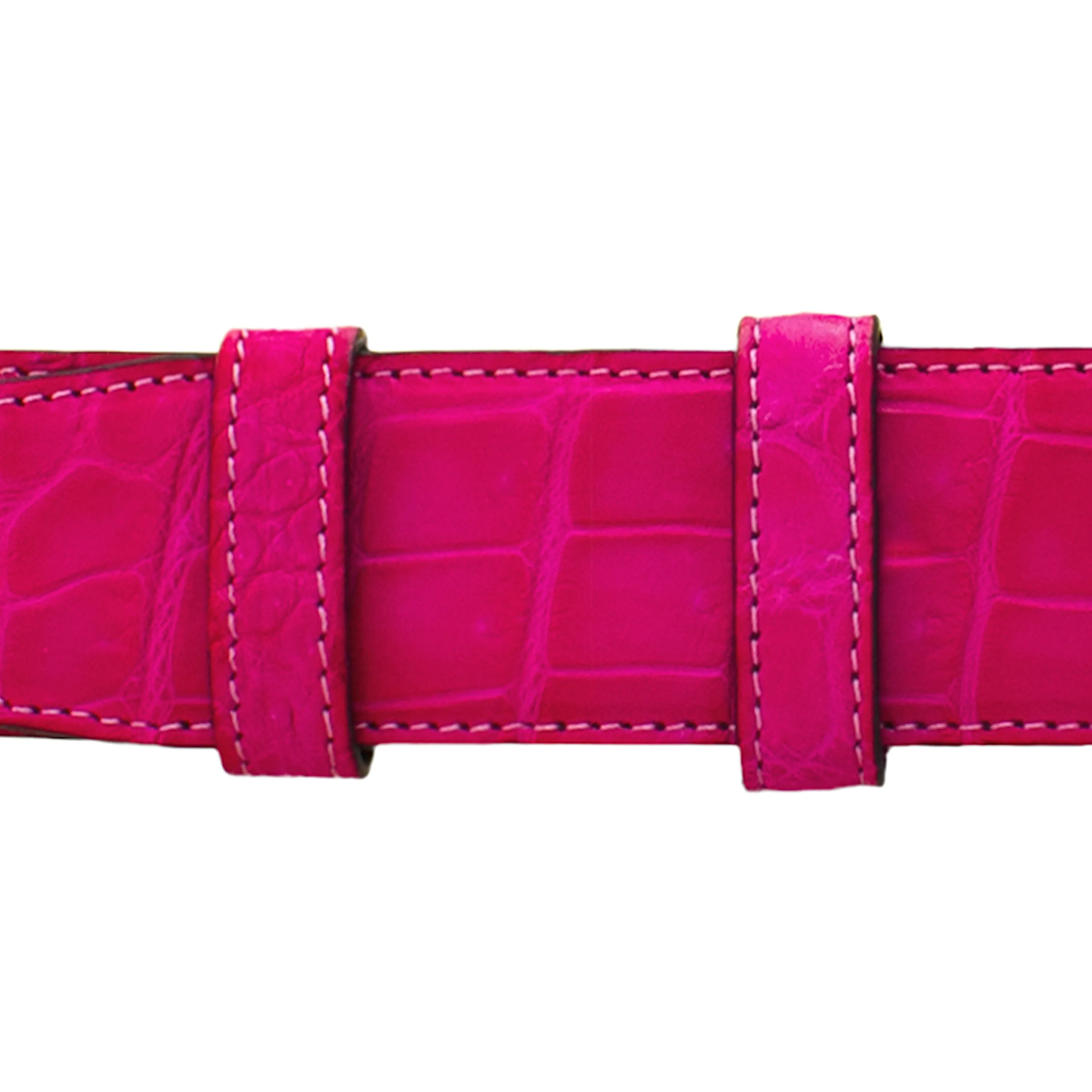 1" Fuchsia Seasonal Belt with Austin Casual Buckle in Polished Nickel