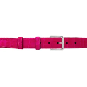 1" Fuchsia Seasonal Belt with Austin Casual Buckle in Polished Nickel