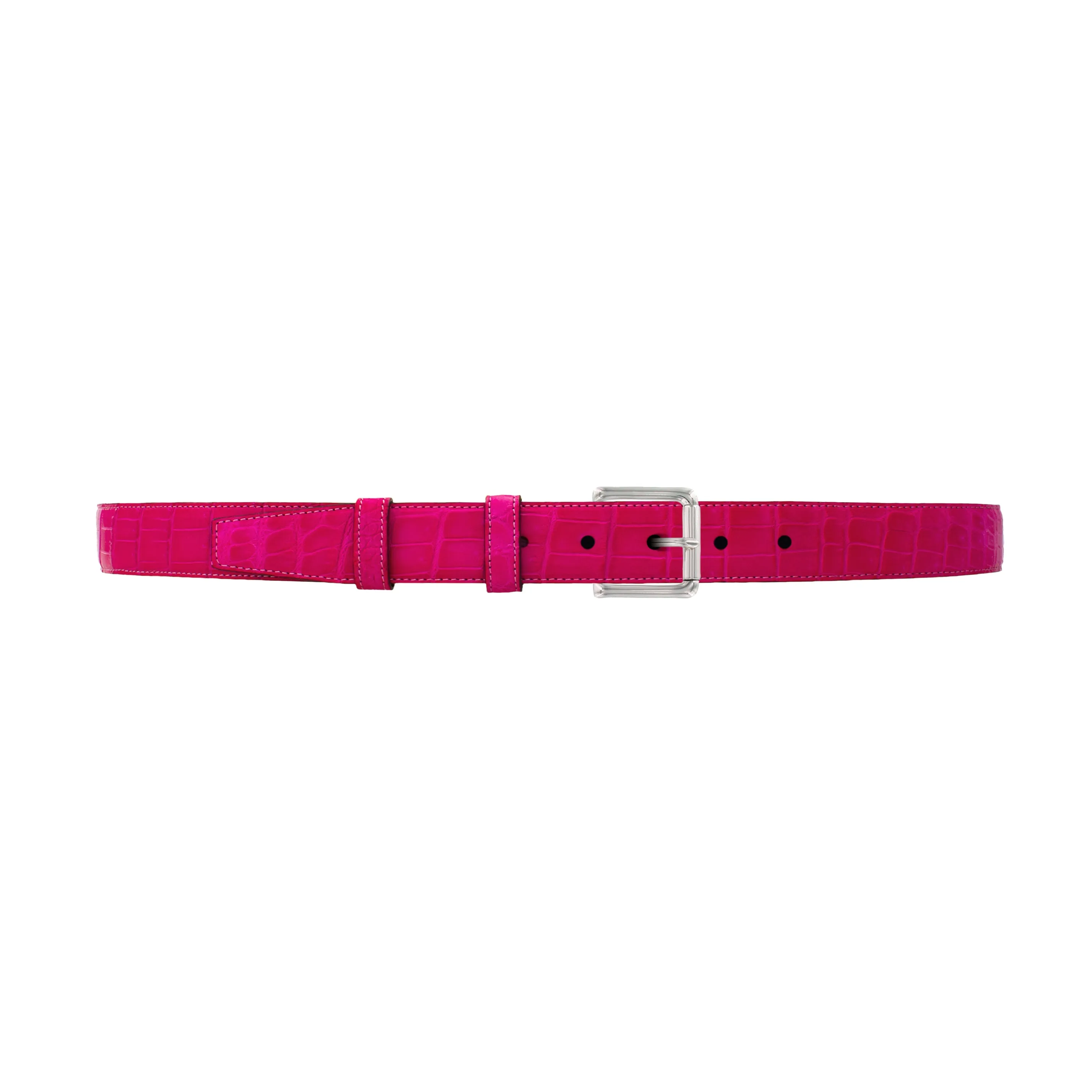 1" Fuchsia Seasonal Belt with Austin Casual Buckle in Polished Nickel