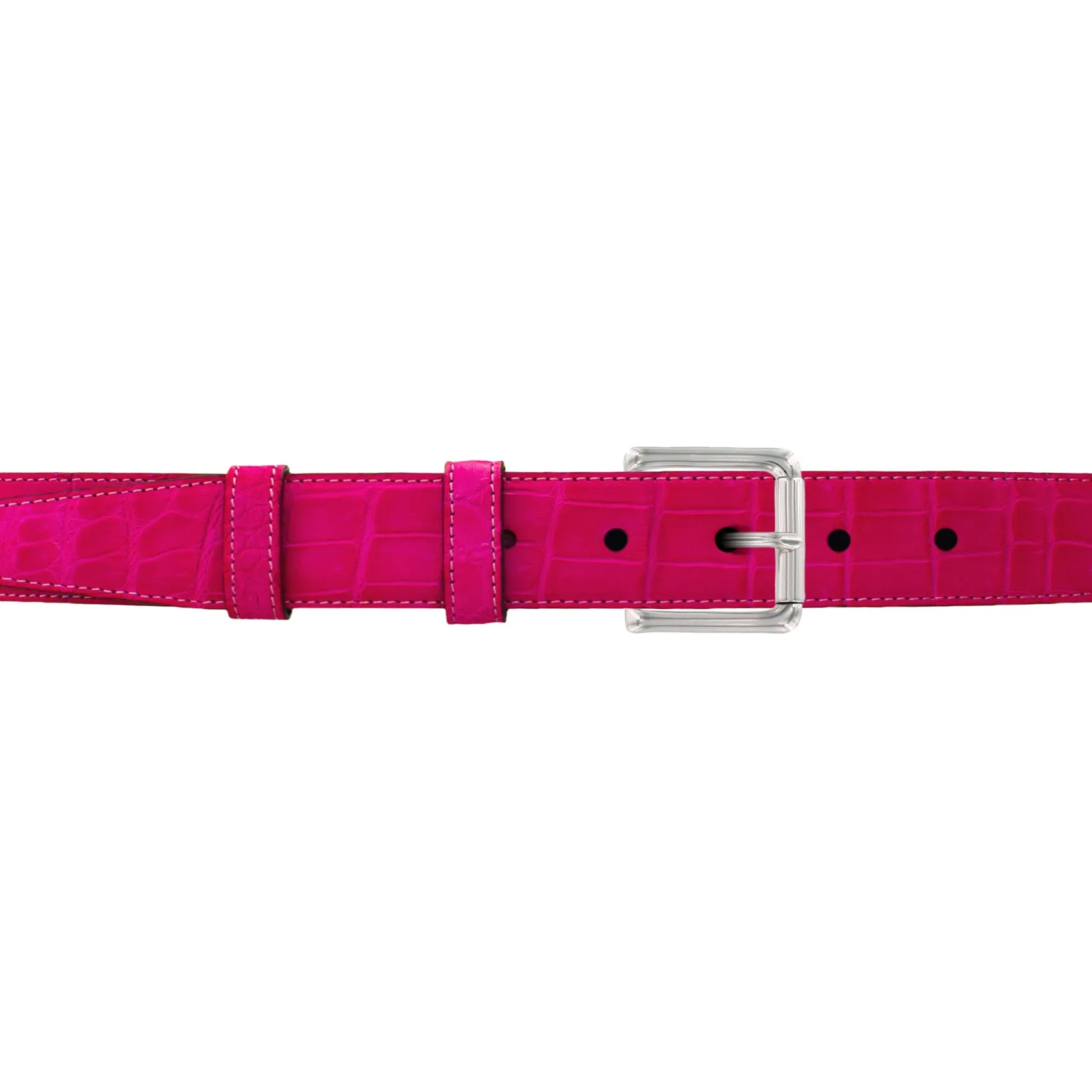1" Fuchsia Seasonal Belt with Austin Casual Buckle in Polished Nickel