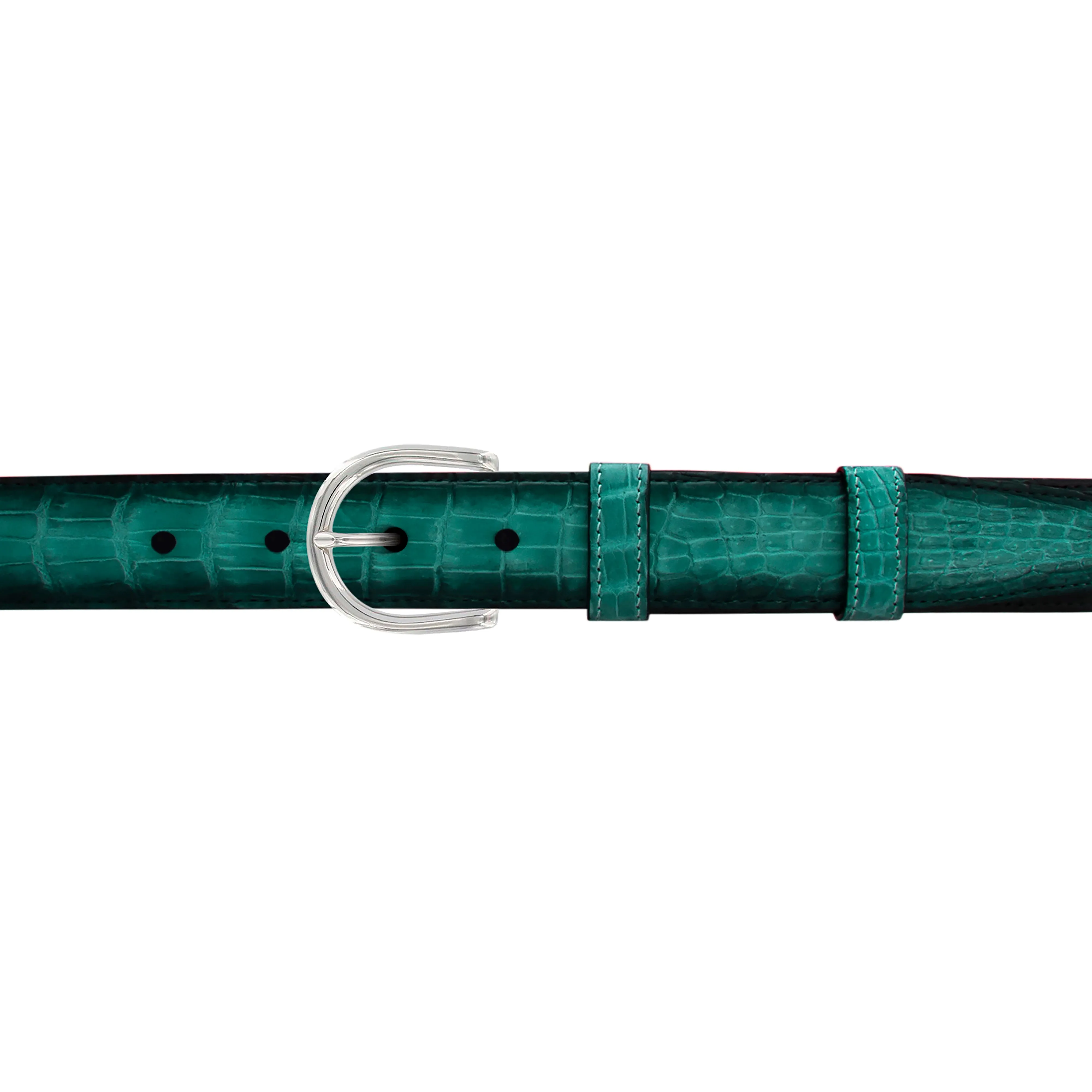 1" Ocean Patina Belt with Denver Casual Buckle in Polished Nickel
