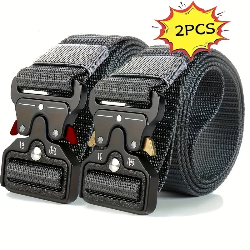 2 Pack FLAGIA Adjustable Quick Release Belts Casual Sports Style