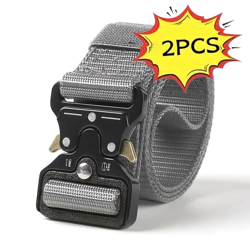 2 Pack FLAGIA Adjustable Quick Release Belts Casual Sports Style