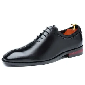 2020 Newest Men Dress Shoes Designer Business Office Lace-Up Loafers Casual Driving Shoes Men's Flat Party Leather Shoes 3 Color