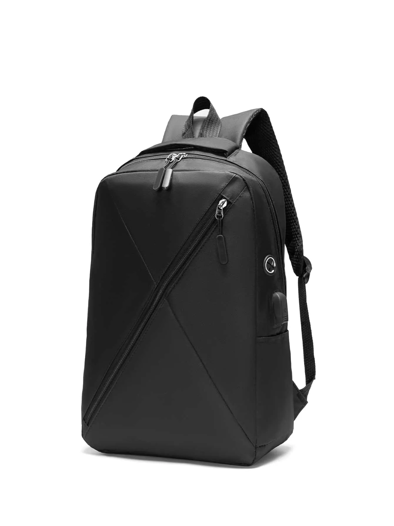 3pcs Men Zip Front Laptop Backpack Set