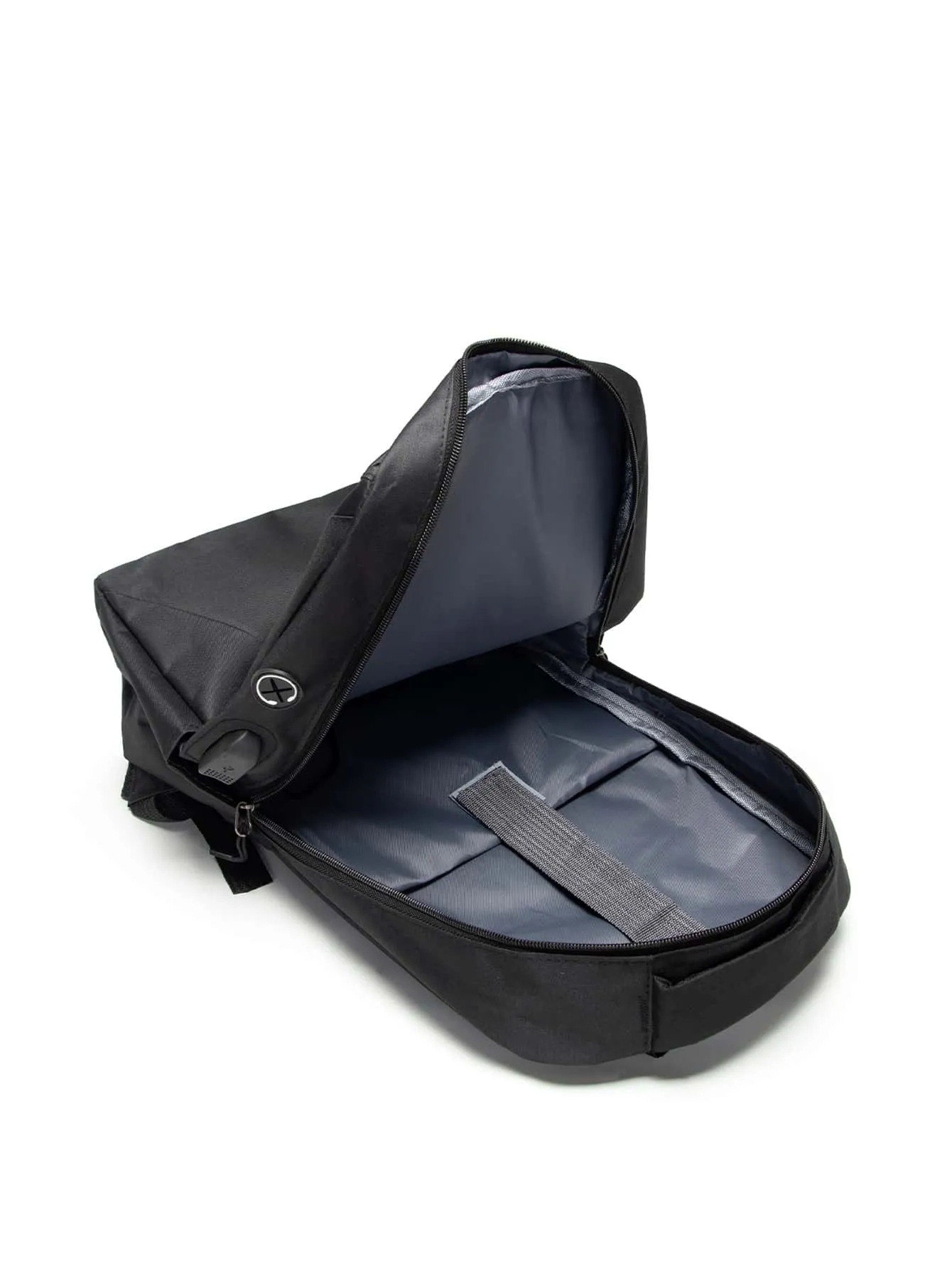 3pcs Men Zip Front Laptop Backpack Set