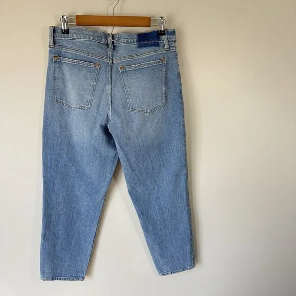 Abercrombie &amp; Fitch Women The Mom High Rise Medium Wash Jeans Blue Sz 30/10s NEW