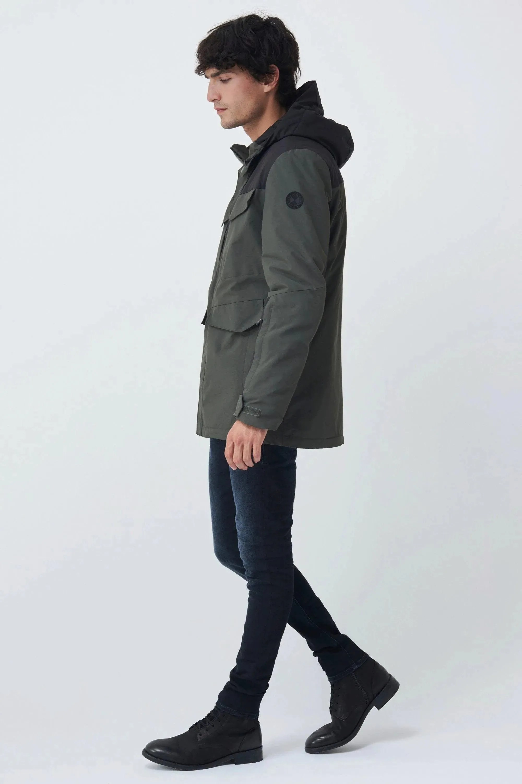 Abrigo Estilo Parka Slim Con Relleno