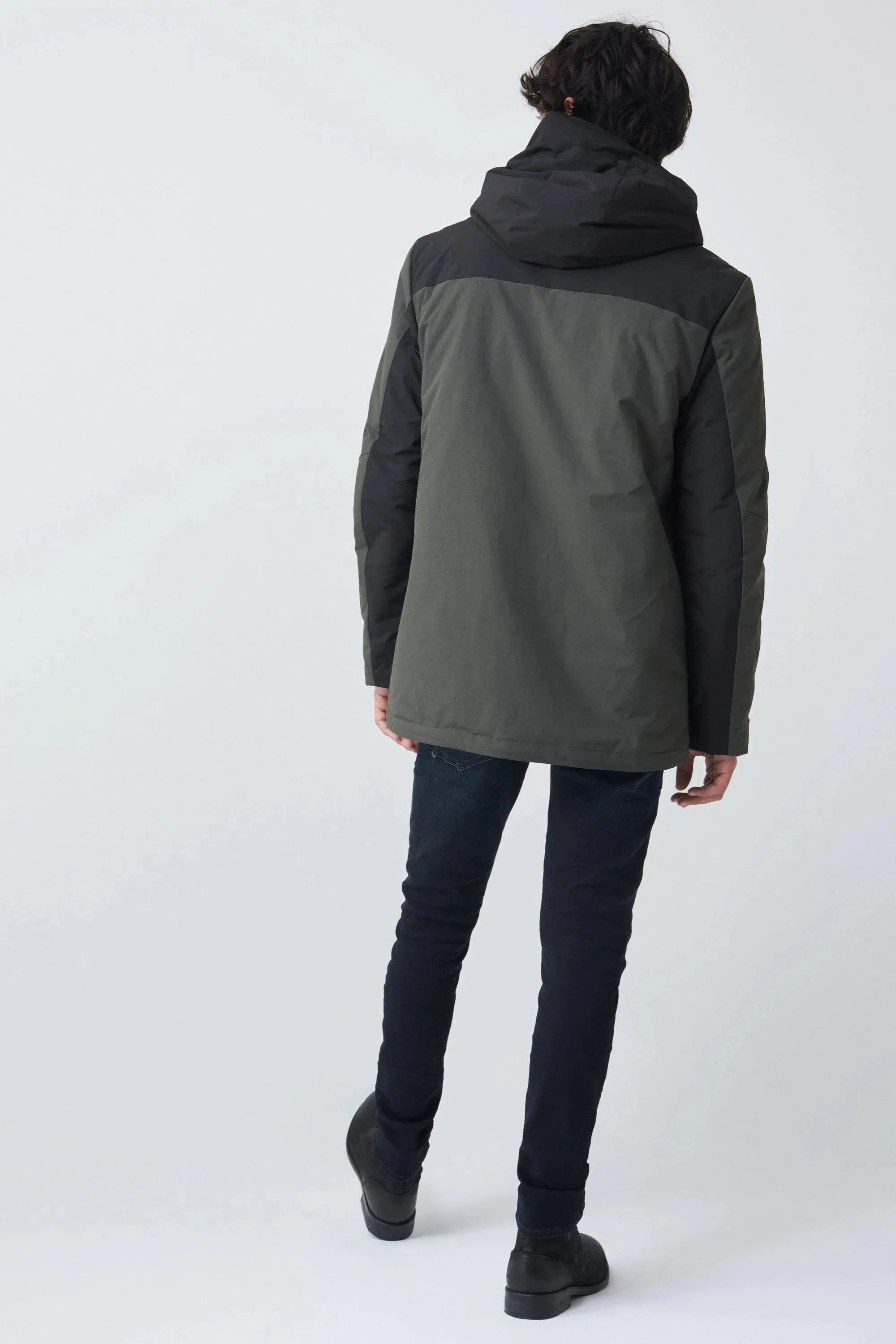 Abrigo Estilo Parka Slim Con Relleno