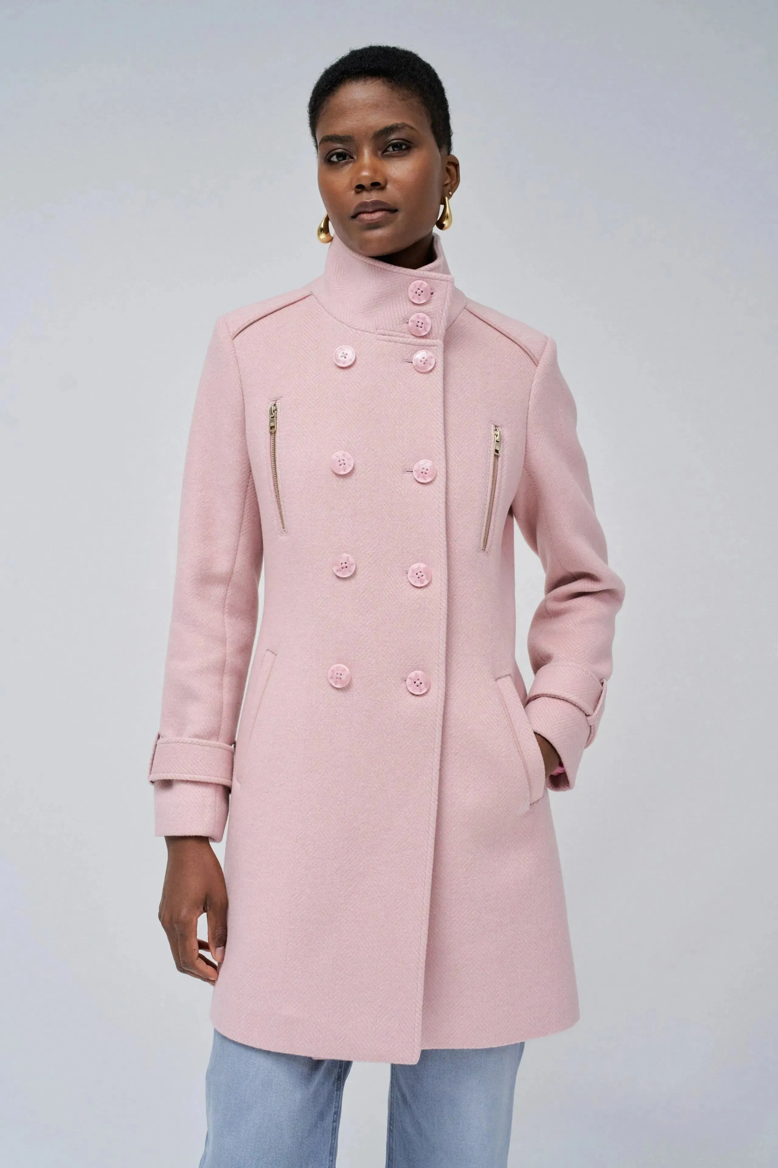 Abrigo SALSA Paño Grace Rosa