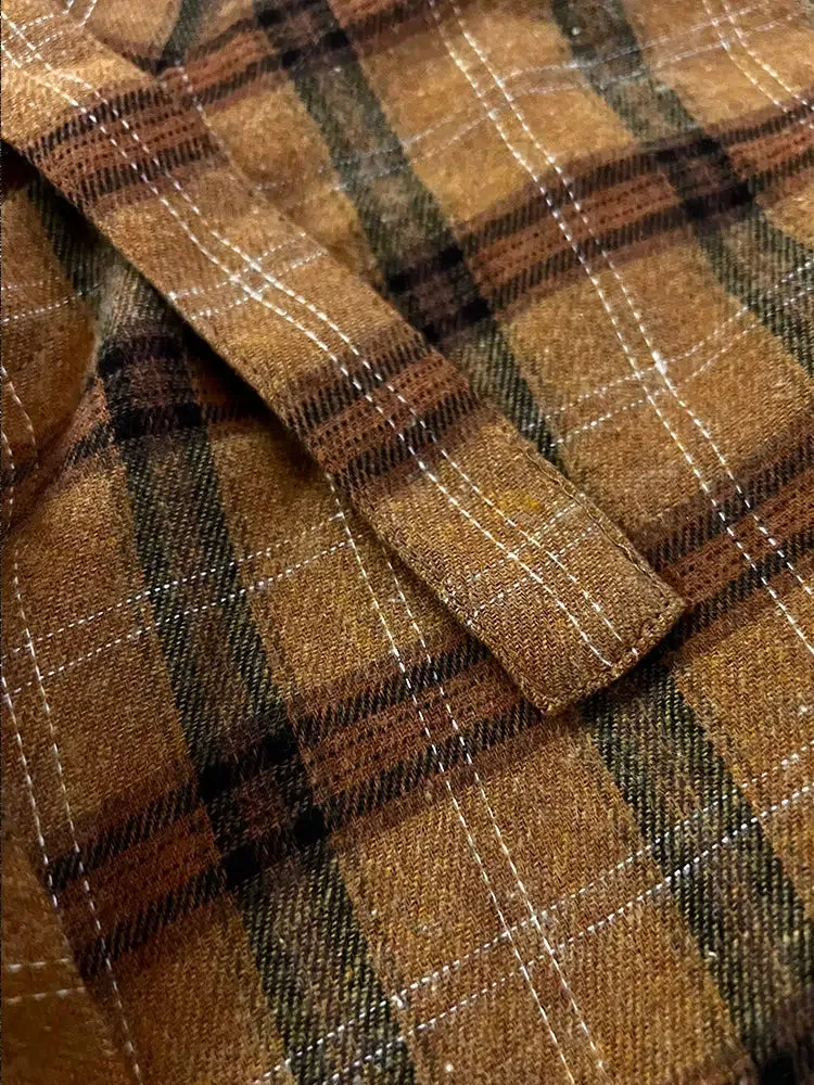 Adjustable Plaid Waist Belt