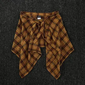 Adjustable Plaid Waist Belt
