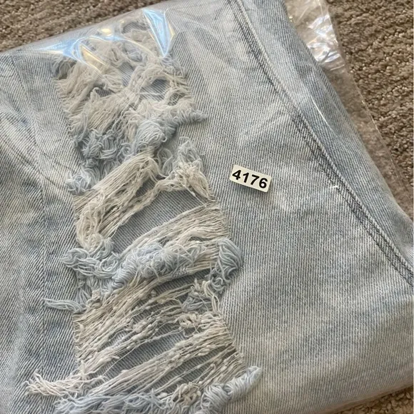 AEO Destroyed Stretch Mom Jeans