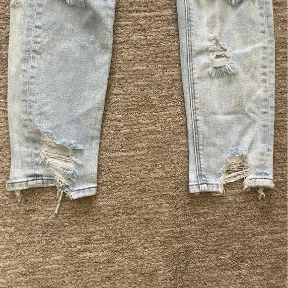 AEO Destroyed Stretch Mom Jeans