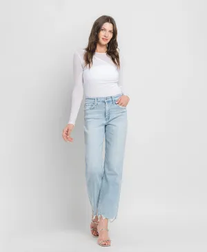 Aileeah High Rise Slim Wide Jean - Vervet
