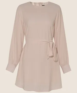 Almond Long Sleeve Draped Blouse