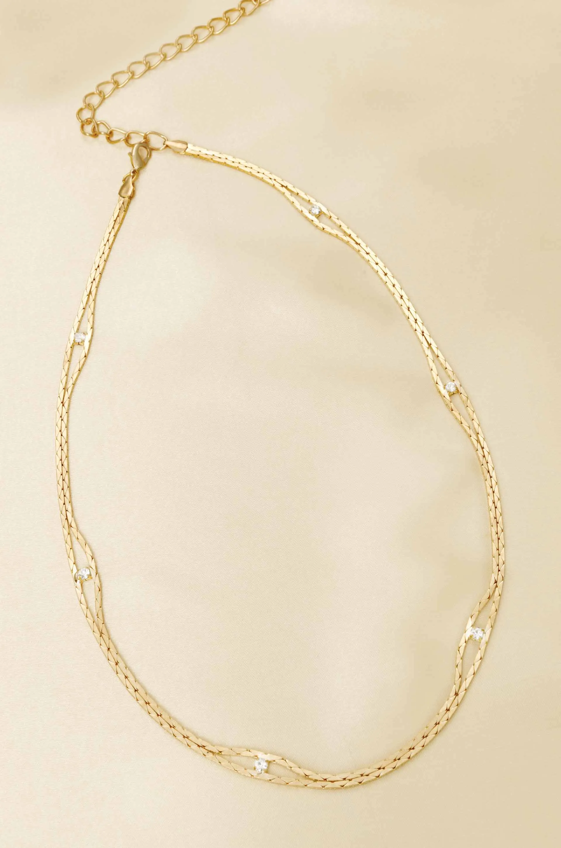 Always Relevant Gold Belt with Crystals