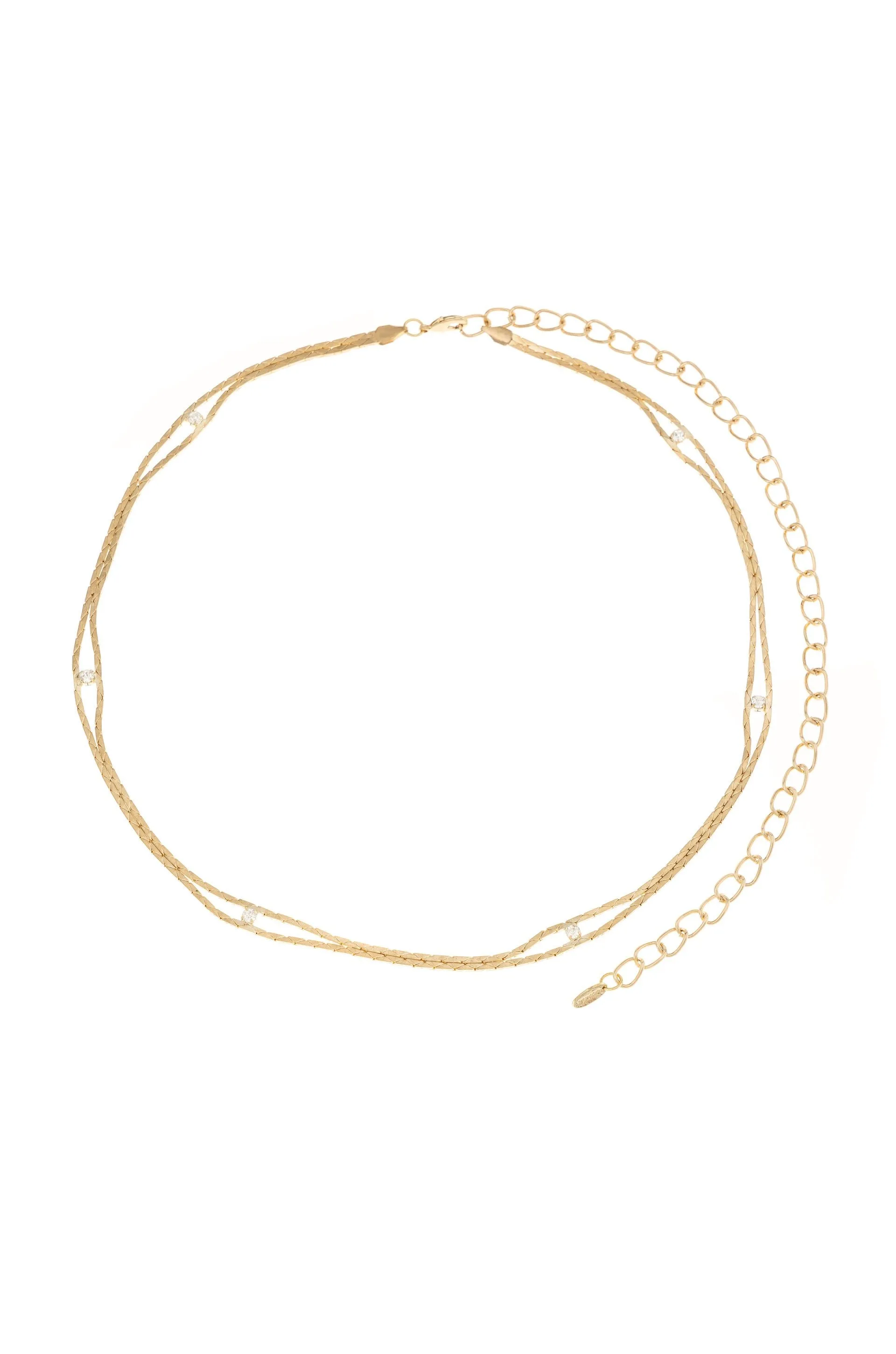 Always Relevant Gold Belt with Crystals