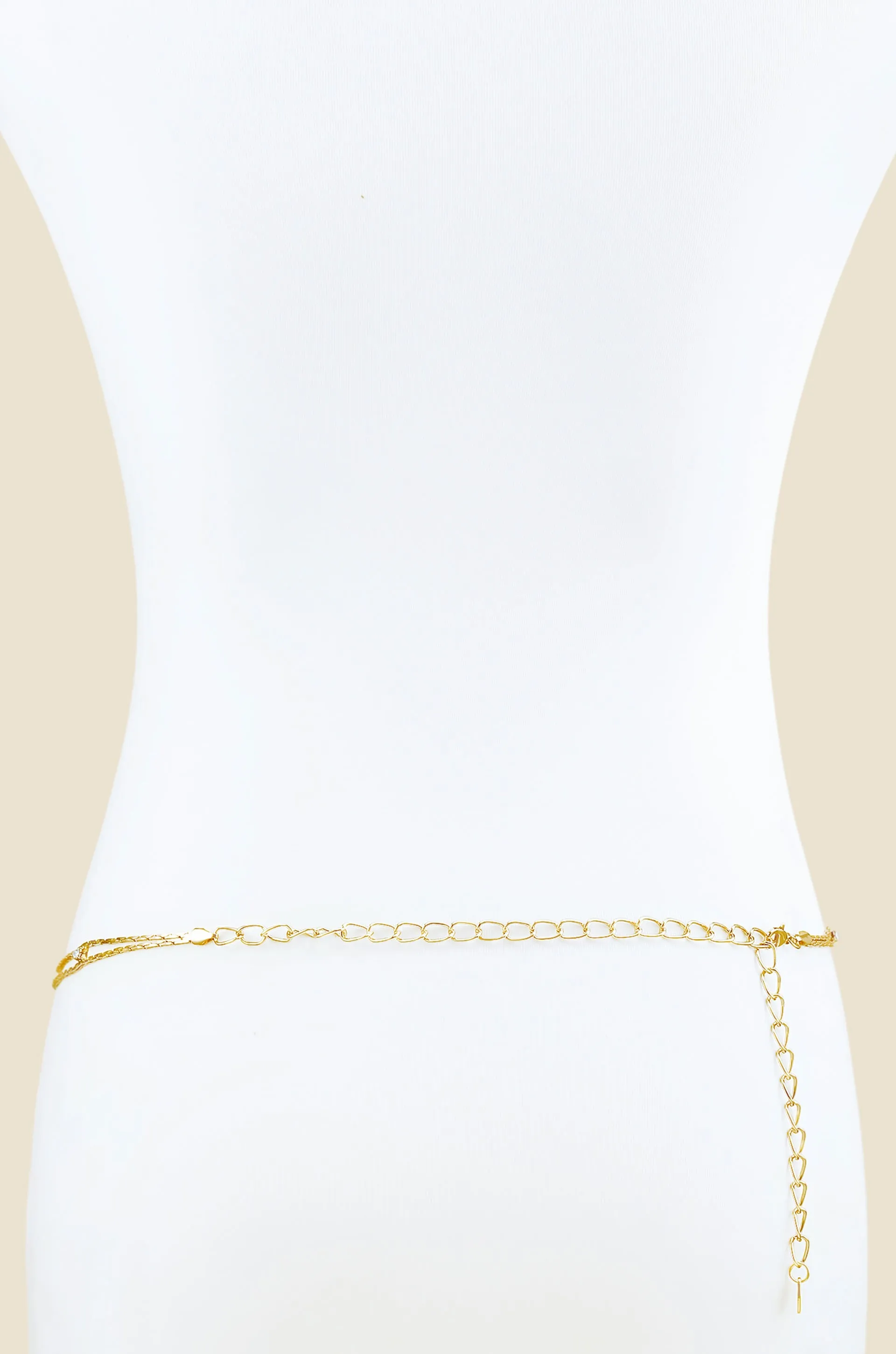 Always Relevant Gold Belt with Crystals