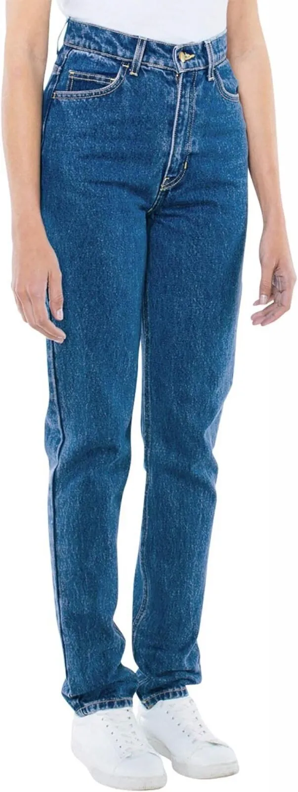 American Apparel Womens High-Waist Jeans Medium Wash Blue 32x32