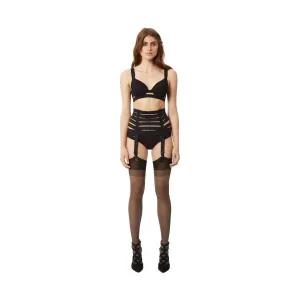 Angelina Suspender Belt - Black - Size