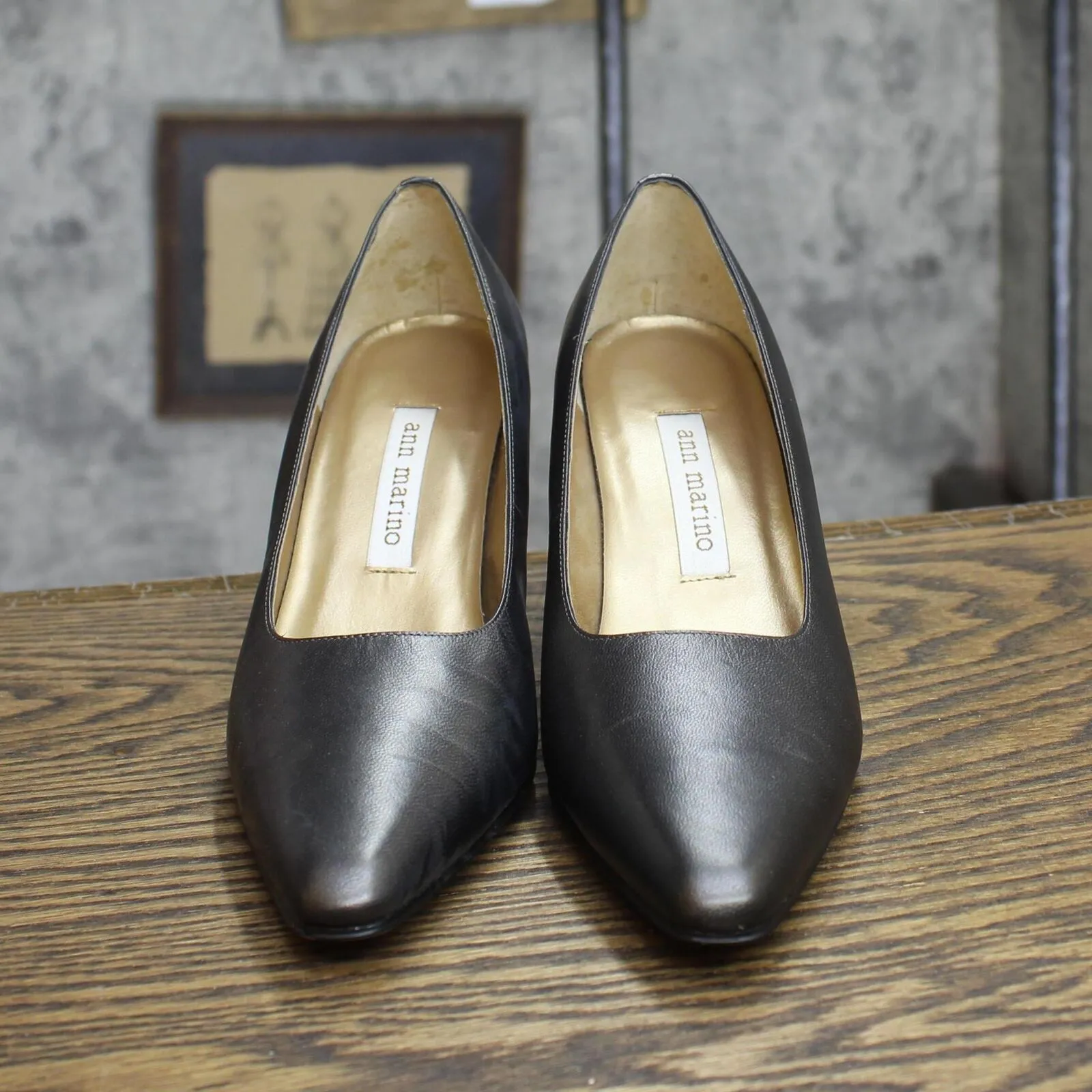 Ann Marino Womens Vintage Pump It Up Heels 16740eac6ea044 Gray 6M
