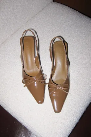 Annie Slingback Heels in Khaki