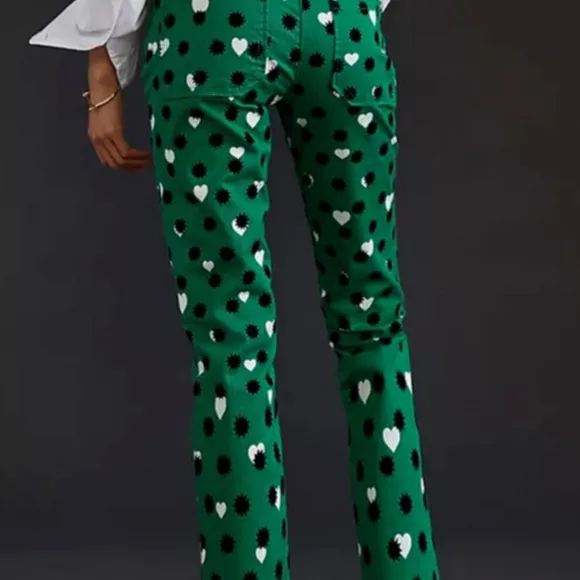 Anthropologie Maeve The Cigarette Hearts Slim Jeans