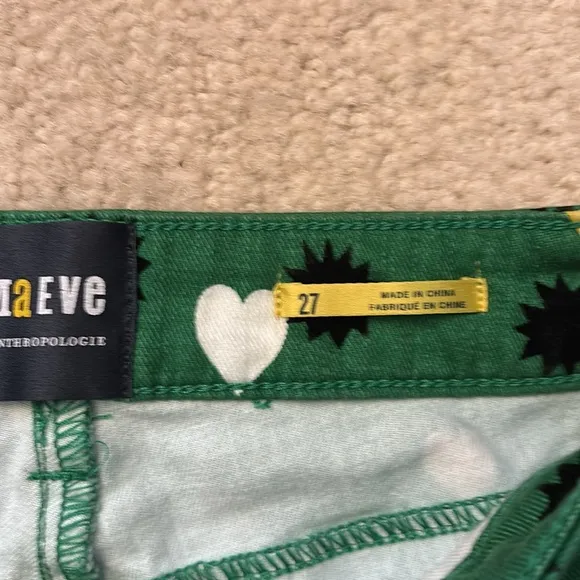 Anthropologie Maeve The Cigarette Hearts Slim Jeans