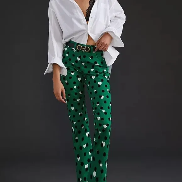 Anthropologie Maeve The Cigarette Hearts Slim Jeans