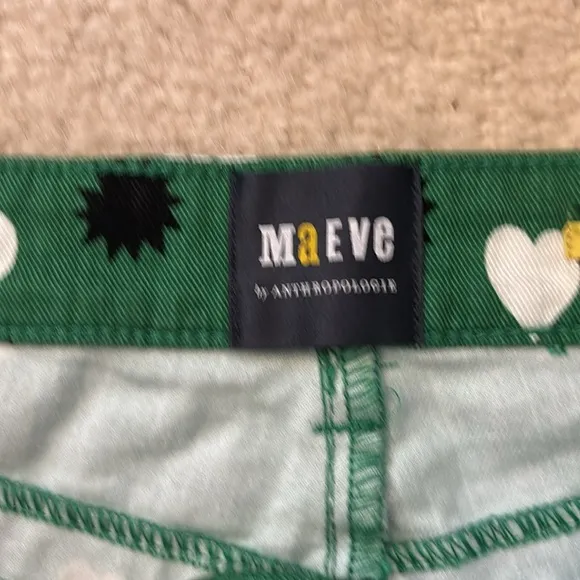 Anthropologie Maeve The Cigarette Hearts Slim Jeans