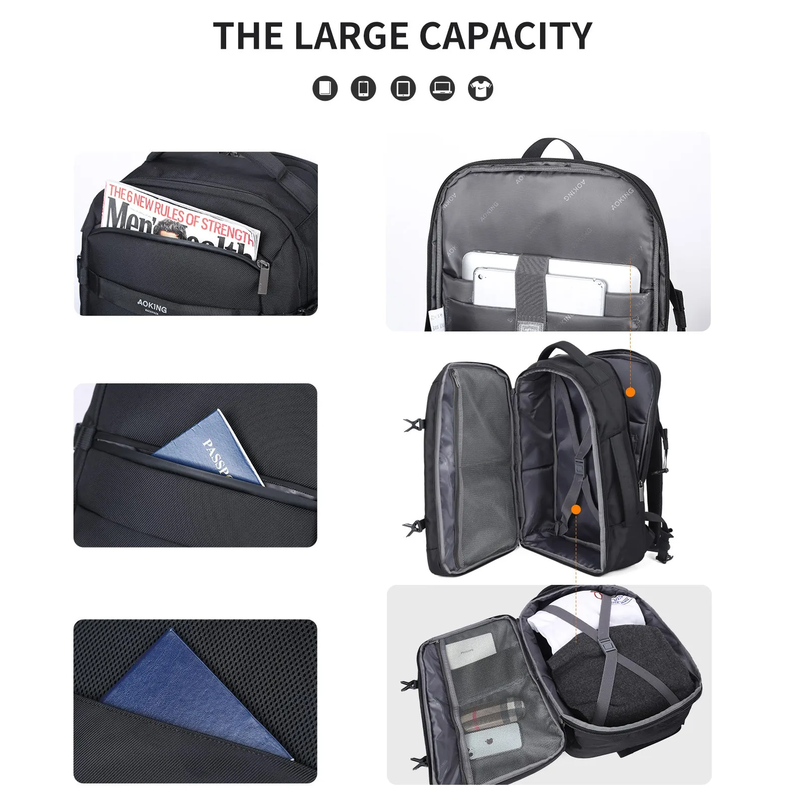 Aoking Fashion Backpack Laptop Business Backpack SN3061-20