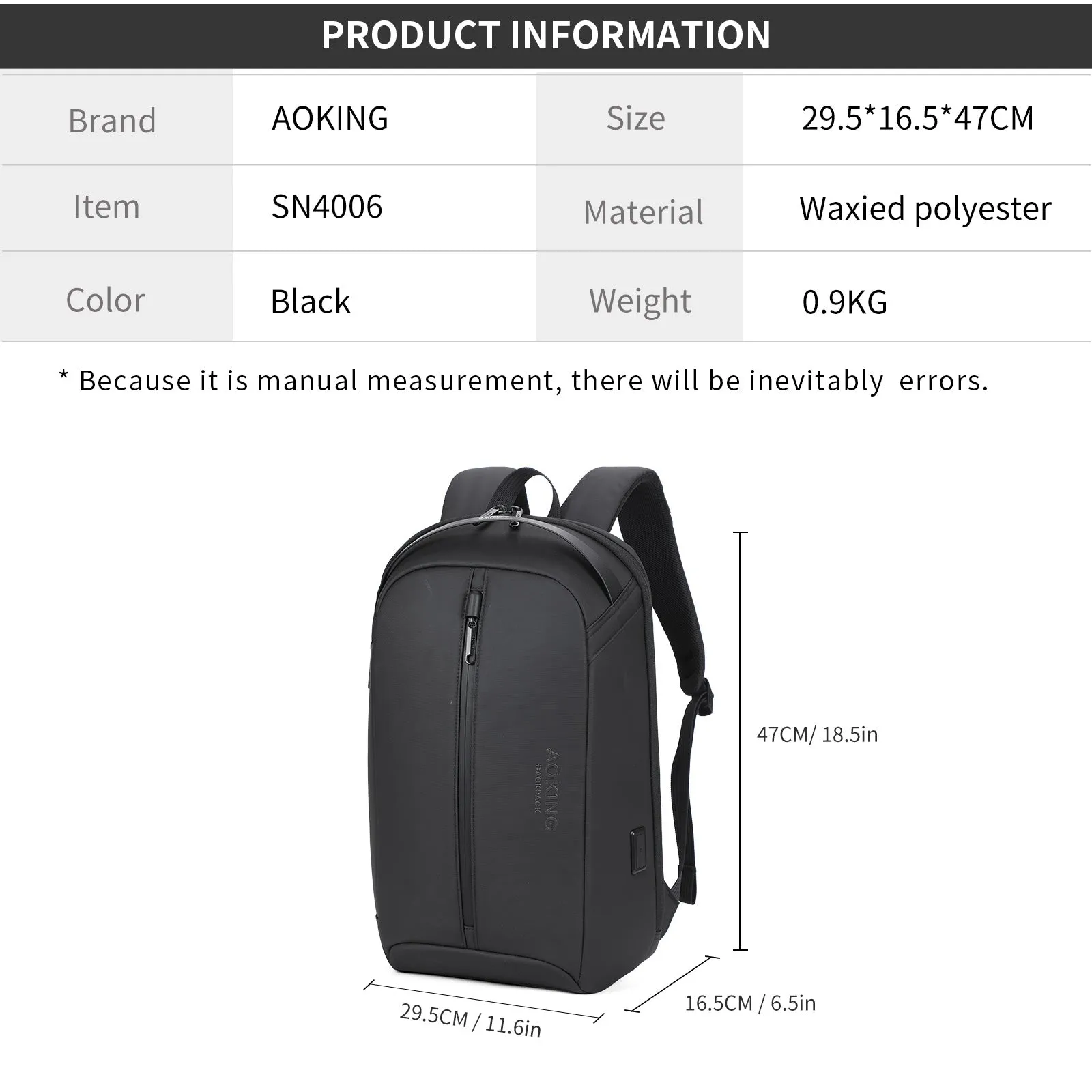 Aoking Fashion Backpack Laptop Business Backpack SN4006