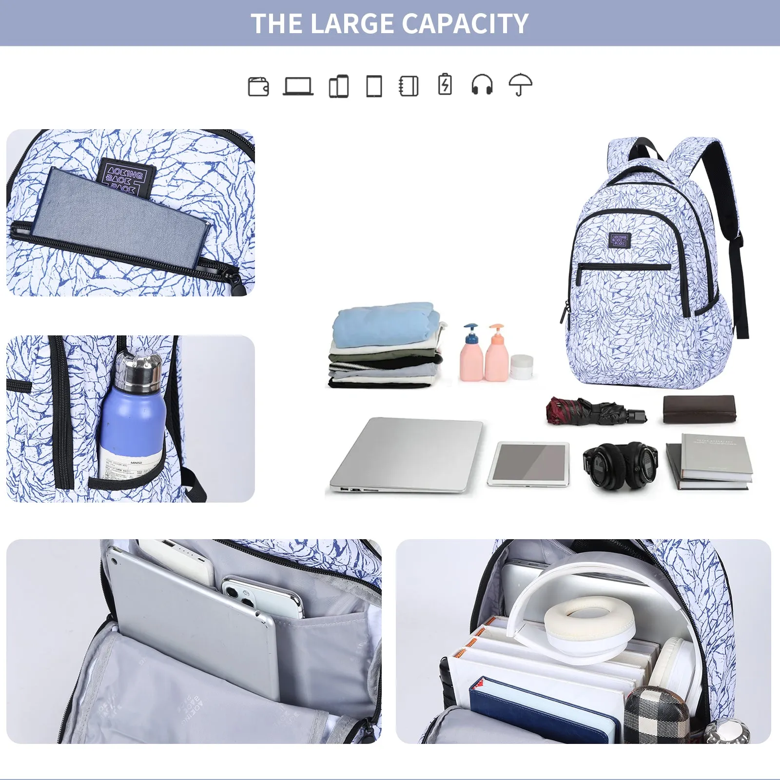 Aoking Large Capacity Casual Backpack XN3637-5