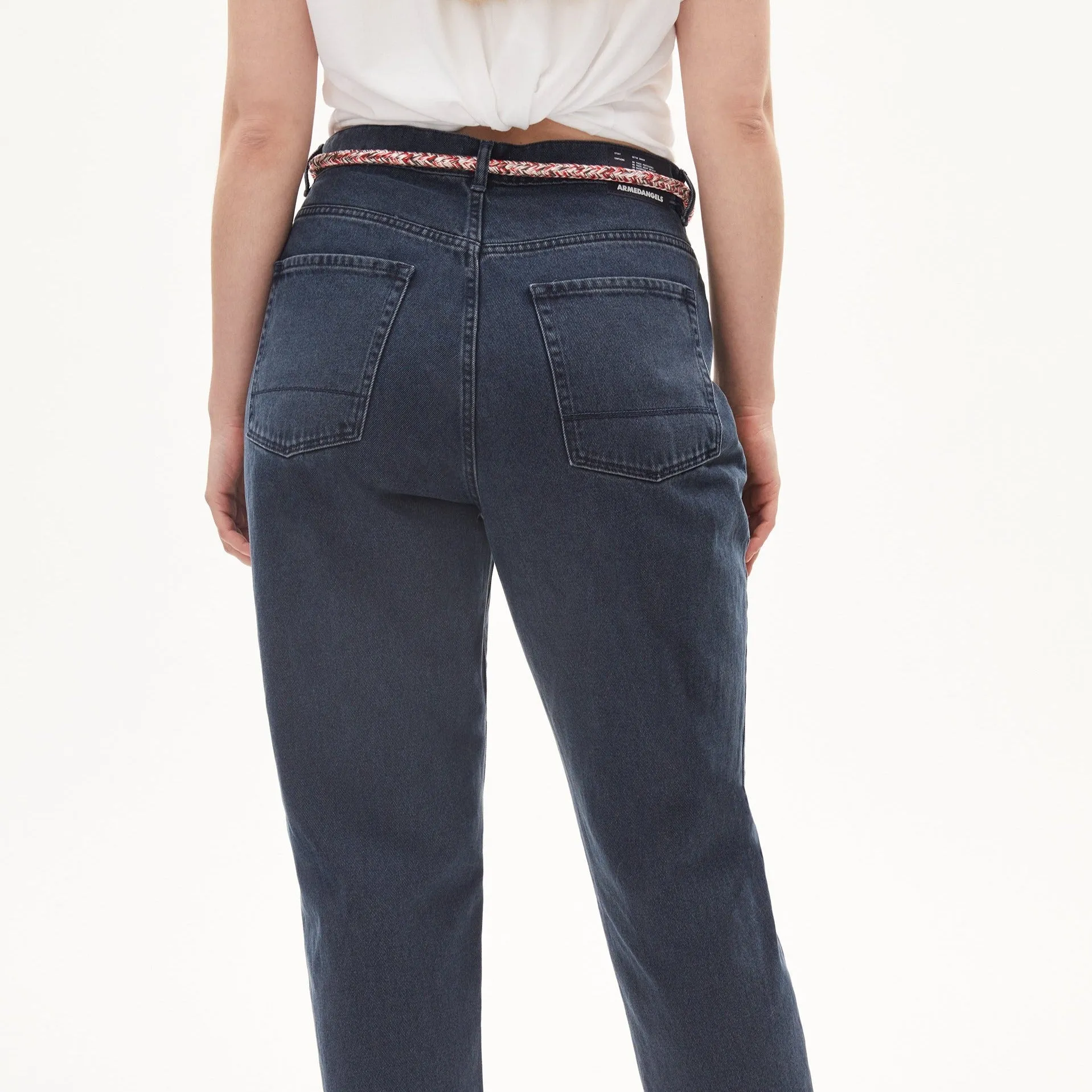 ARMEDANGELS Mom Fit High Waist Jeans "MAIRAA BLACKBLUE"