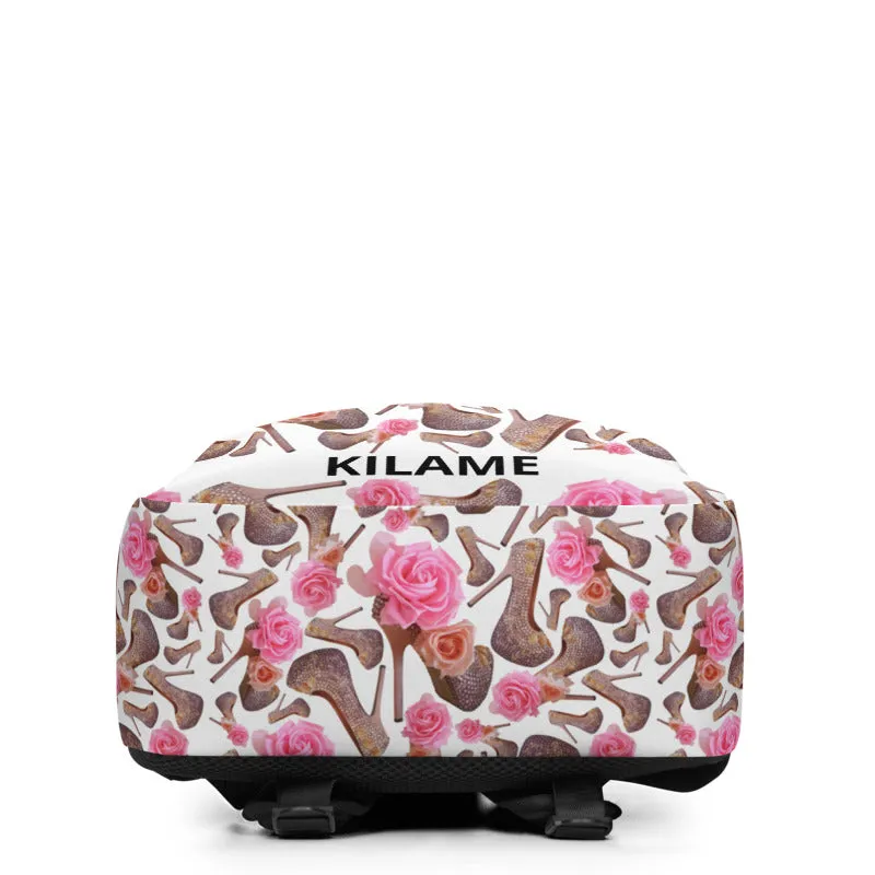 Backpack 'Rose pink flower'