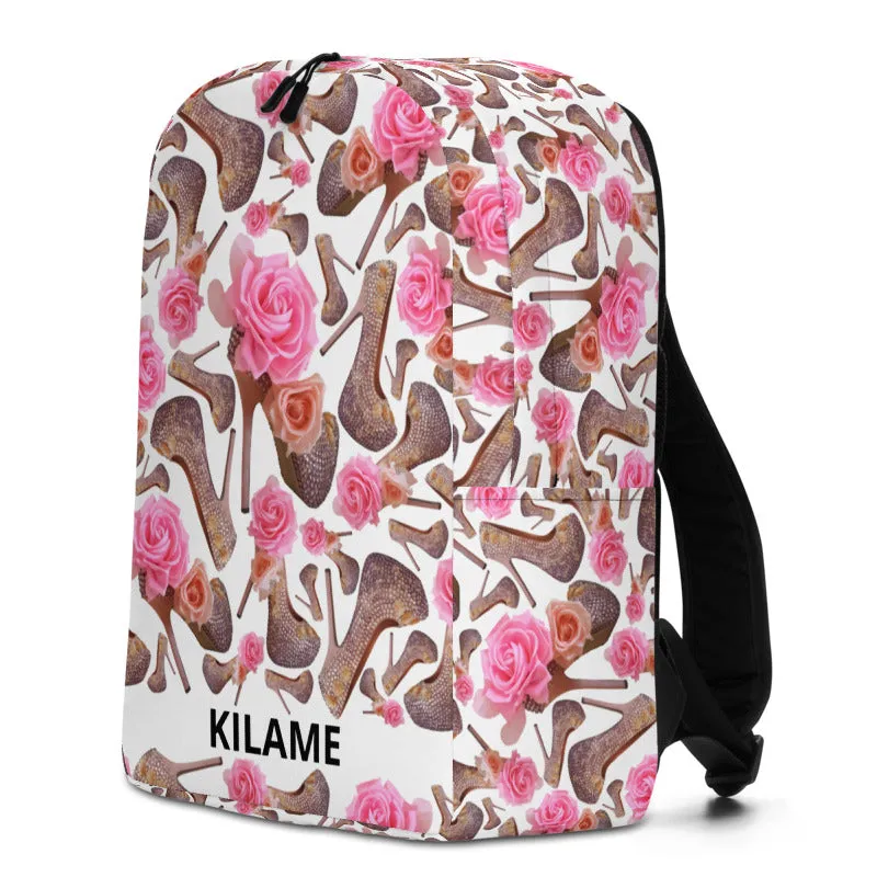 Backpack 'Rose pink flower'