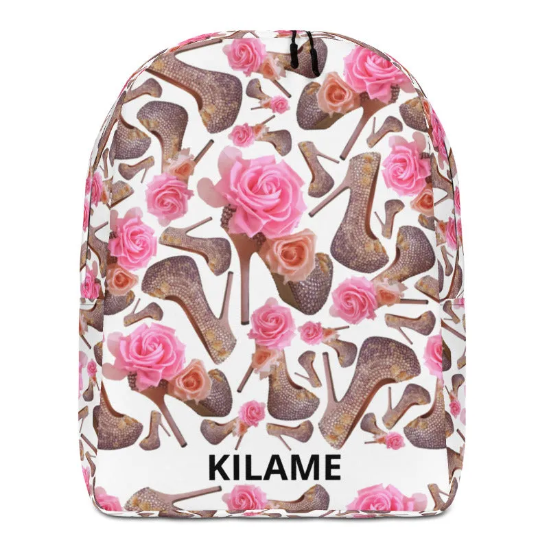 Backpack 'Rose pink flower'