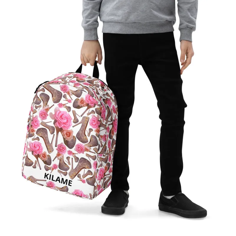Backpack 'Rose pink flower'