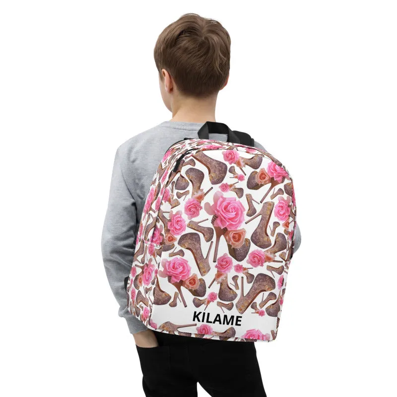 Backpack 'Rose pink flower'