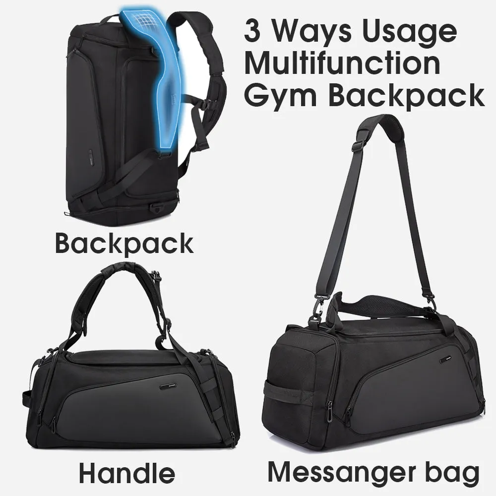 BANGE Gym Bag For Men,Dry And Wet Depart Pocket Sports Duffel Backpack With Shoes Compartment,Short-Distance Trip Duffel Gym Bag for Men Women