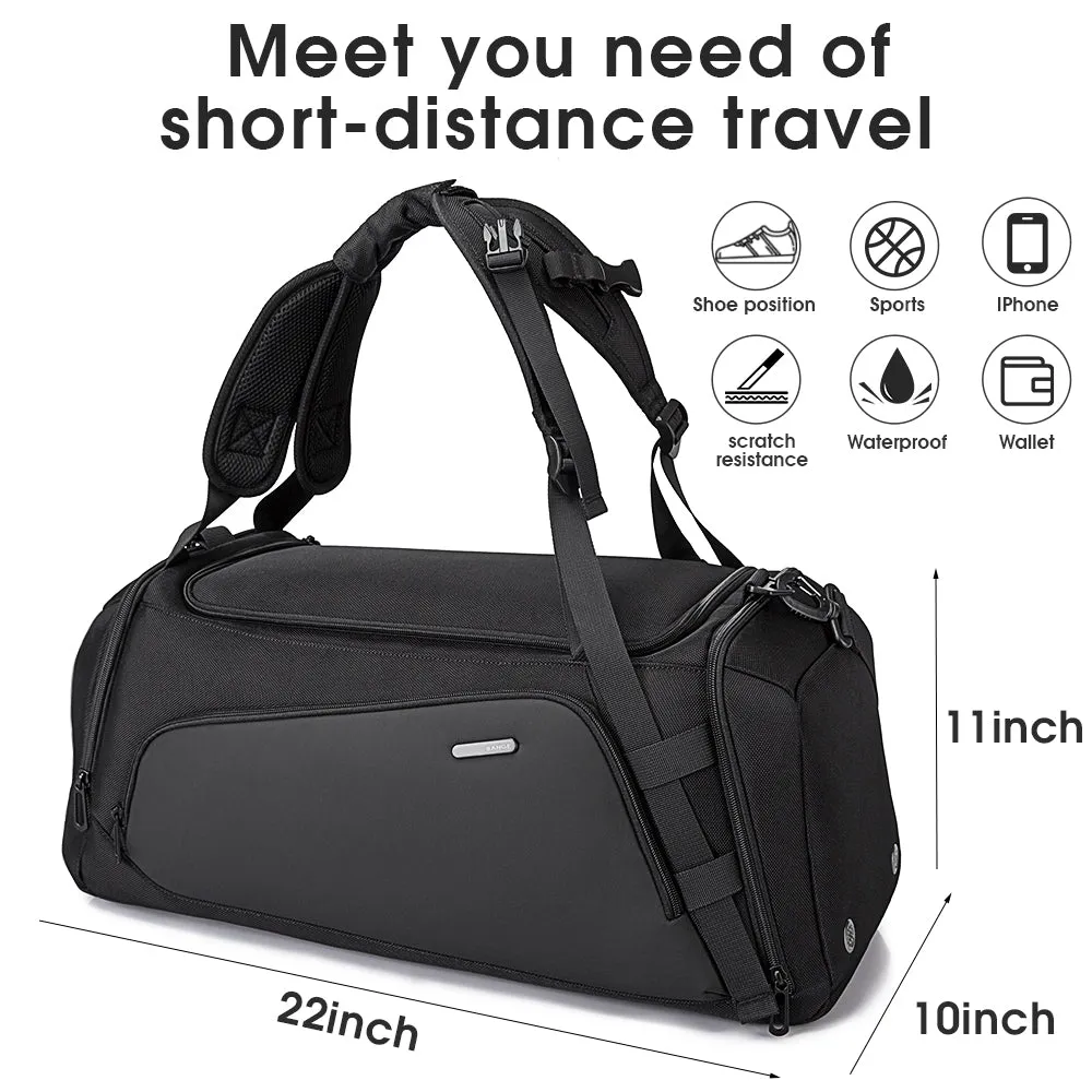 BANGE Gym Bag For Men,Dry And Wet Depart Pocket Sports Duffel Backpack With Shoes Compartment,Short-Distance Trip Duffel Gym Bag for Men Women